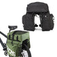 ROSWHEEL bicycle back pack in black with adjustable straps and front logo panel