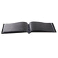 Small square banknote collection book, open black album with two inner pages