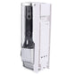Wall-mounted manual soap dispenser back housing, transparent reservoir with black inner parts