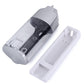 Manual soap dispenser with clear tube and included wall mounting bracket, matte silver