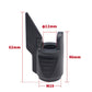 Black grinding chamfering accessory with size diagram showing opening and tip