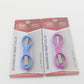Package of foldable mini scissors: blue and pink handle models with stainless blades