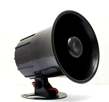 Electric sound horn speaker siren with front cone and adjustable metal tripod base
