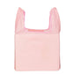 Foldable large-capacity shopping bag, pink and white striped