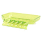 Light green suction cup drainage soap box with ridged soap holder