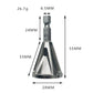 Stainless steel deburring chamfer tool with conical head and threaded shaft