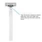MKODO multi-shock hand razor with open head and blade assembly detail