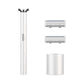 MKODO multi-shock razor with two cartridge blades and silver cylindrical handle