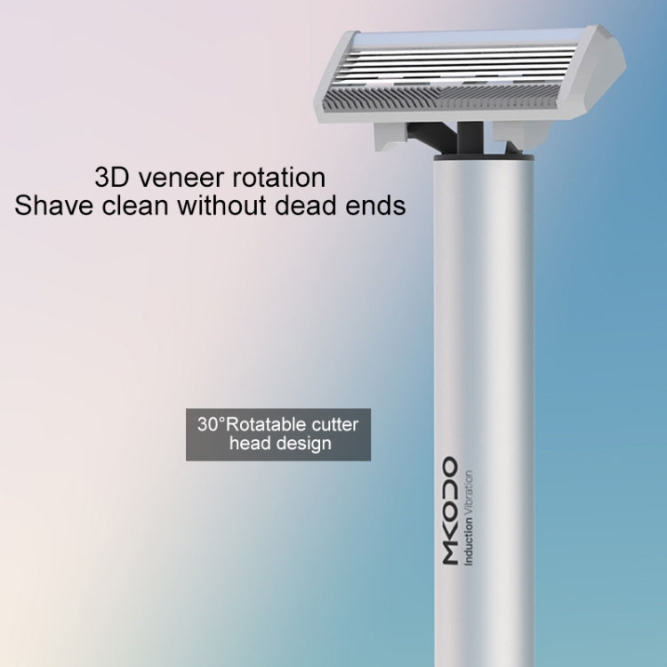 MKODO multi-shock rotating razor head on silver handle