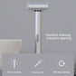 MKODO multi-shock razor handle with silver cartridge head on stand