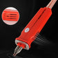 Red spot welding pen body with front metal electrodes and vented housing