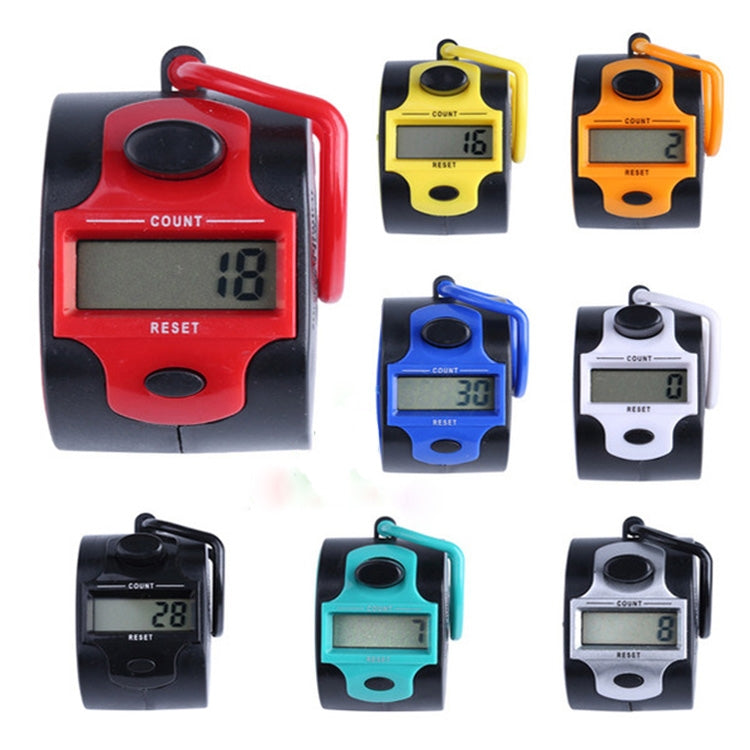Portable five-digit manual press electronic counter with LCD display and reset button