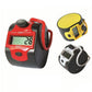 Red and black manual press electronic counter with LCD count display and reset button