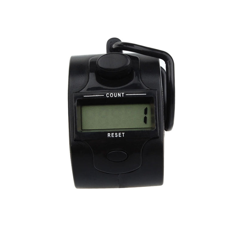 Black manual press electronic counter with LCD count screen and reset control