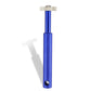 Blue golf wedge head sharpening tool with cross metal head and lanyard hole