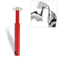 Red golf wedge head sharpening tool with cross metal head and textured grip