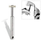 Golf wedge sharpening tool with threaded metal shaft and mesh grip, silver