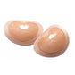 Pair of skin-tone heart-shaped silicone nipple covers, self-adhesive bra stickers.
