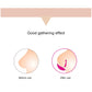 Silicone nipple cover stickers showing before and after gathering effect.