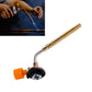 Butane gas flame igniter burner with brass tube and orange ignition control