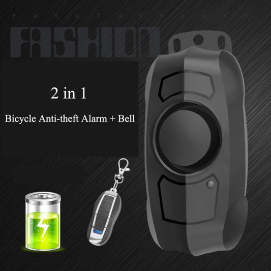 Gray bicycle vibration alarm sensor with key fob remote control