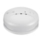 White wireless smoke detector with top button and front speaker grille