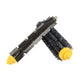 Robot vacuum main roller brush with black bristles and yellow end caps