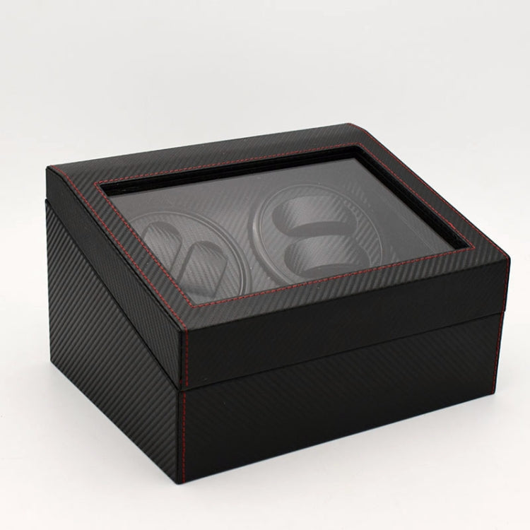 Black watch winder display case with clear top window