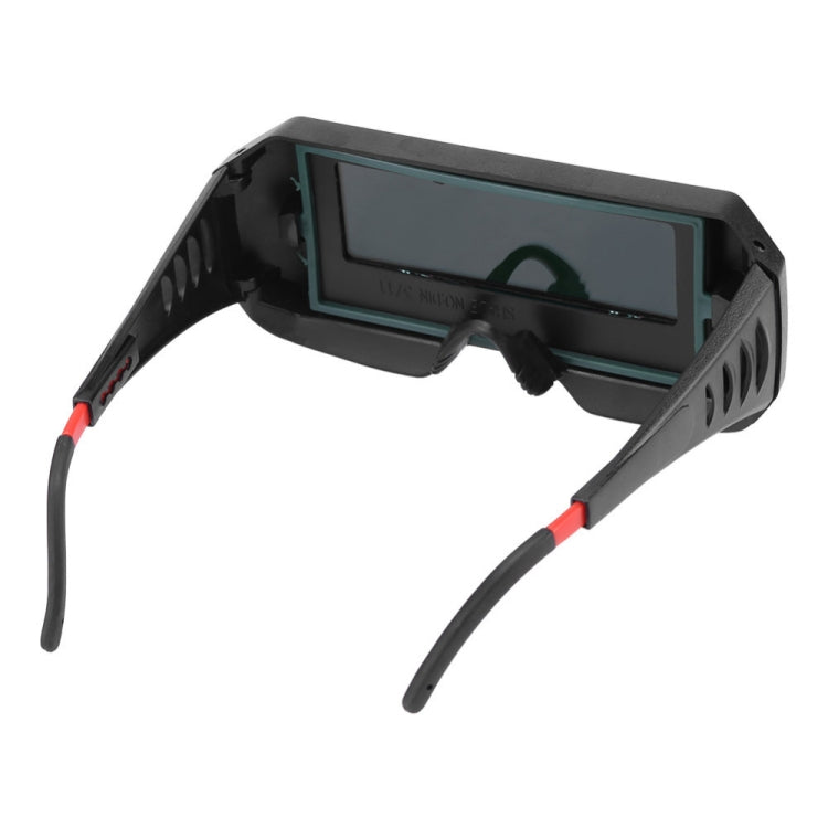 Auto-darkening welding helmet eyes protector with dark visor and side support arms