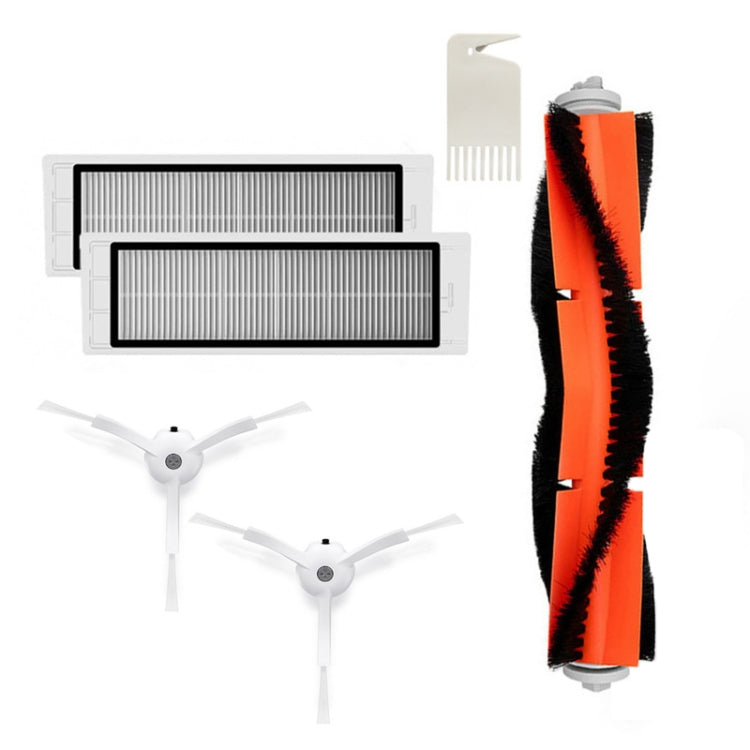 Orange main brush with black bristles for robot vacuum