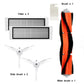 Robot vacuum accessory kit with filters, side brushes, and main brush in orange