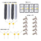 Replacement parts set: 2 pairs main brushes, 6 side brushes, 4 filters, 10 screws