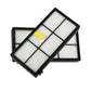 Set of two replacement HEPA filters with white pleated media