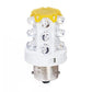 15-LED LED warning light bulb with multiple clear LED lenses and yellow top