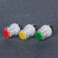 Set of 15-LED warning light bulbs in red, yellow, and green with clear lenses