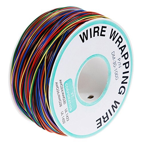 Tinned copper solid wire spool with multicolor PVC insulated strands