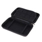 Black EVA hard case cover opened with padded slots and visible zipper track