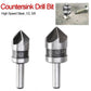 5-blade countersink drill bits set with two chamfering bits