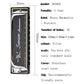 Silver-tone harmonica with black sides and gold-trimmed end caps