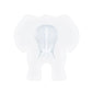 Transparent elephant-shaped waterproof wall hook, raised loop for hanging