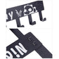 Black door back coat hanger with panda “Nice day” design and 6 hook slots