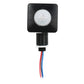 Black PIR infrared motion sensor wall spotlight switch with square housing and detector