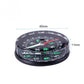 Mini compass size shown: 45mm diameter and 11mm height, black dial with red needle