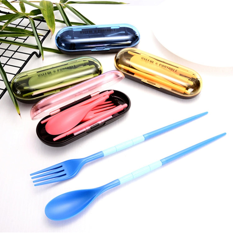 Mini folding dinner set, 3-piece utensil set with candy-color travel cases