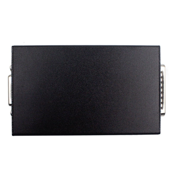 Black ECU programmer controller cover with metal side edges and connector openings