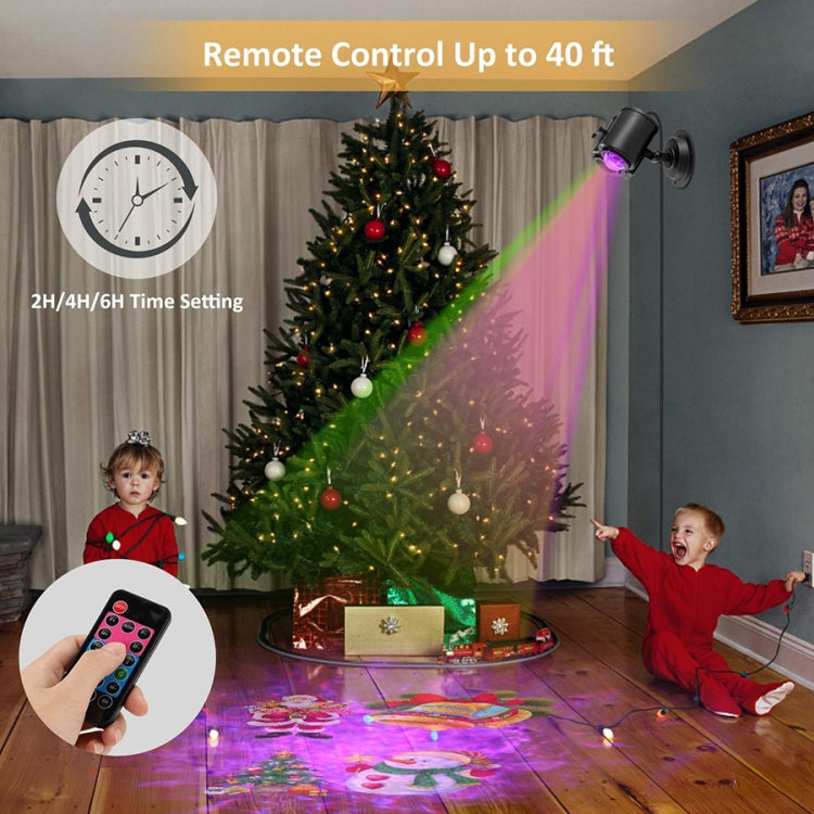 RGBW LED projector light with remote control and colorful wave beam projection