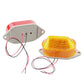LED mini strobe warning lights set: red and yellow units with wiring