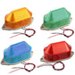 Multi-color LED mini strobe warning light set with mounting bases and wire leads