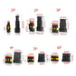 Car connector terminals size chart: black housings with yellow and red seals