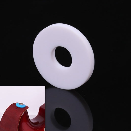 White silicone guitar strap buckle tail stud, round ring with center hole